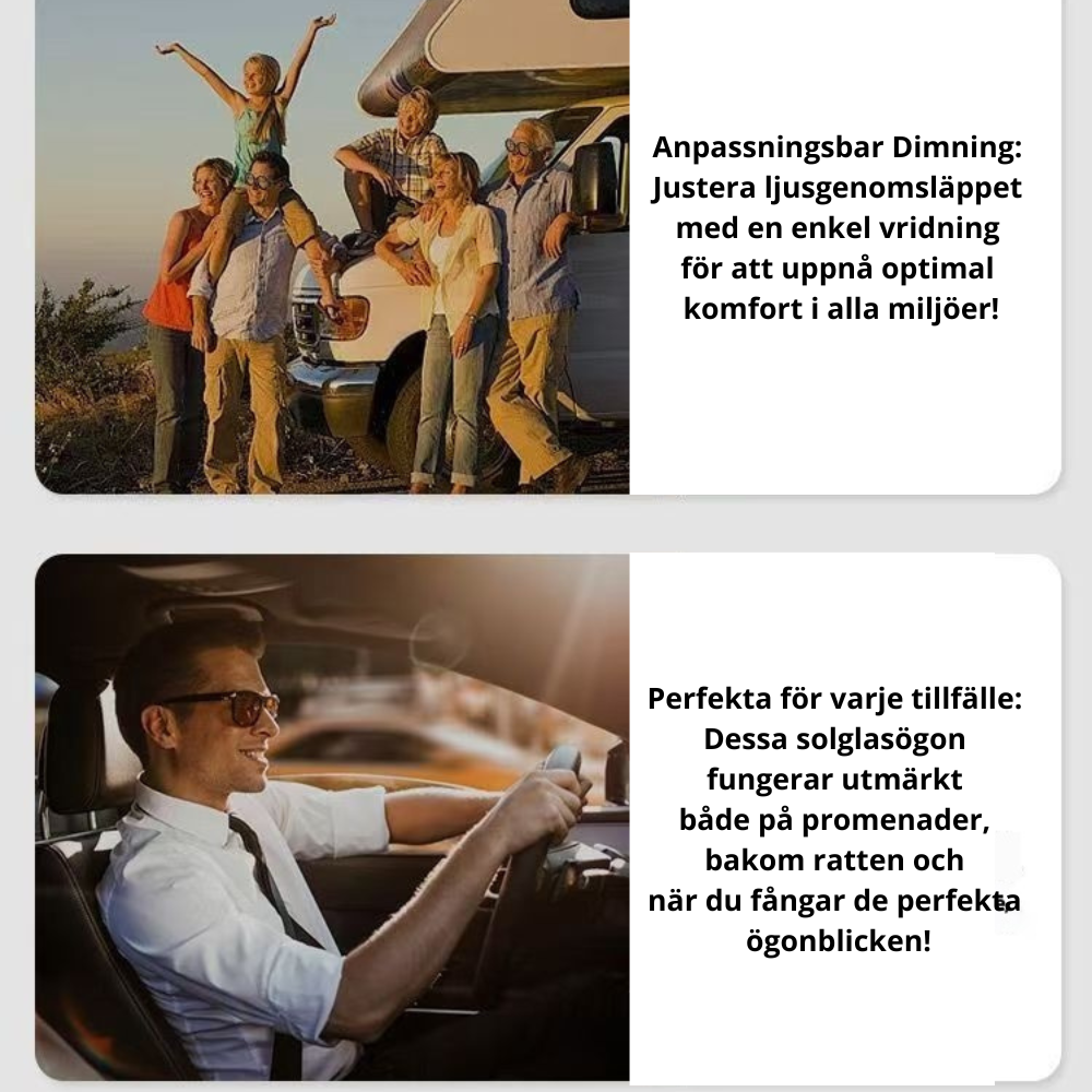 Polariserade Solglasögon 1-9 Justerbara lägen